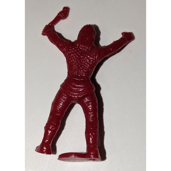 Lot Vintage Waxy Plastic Barbarian Army Men Figures Red Green Yellow Rare - Picture 13 of 15